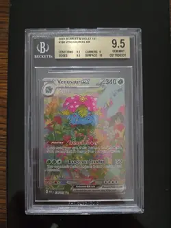 Pokemon SV 151 Secret Venusaur EX 198/165- BGS 9.5 Holo Rare English - Image 1