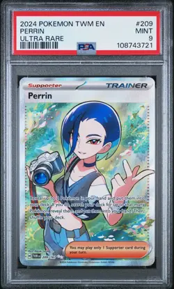 2024 POKEMON TWM EN-TWILIGHT MASQUERADE ULTRA RARE #209 PERRIN PSA 9 - Image 1