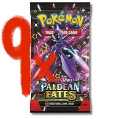 Pokemon TCG Paldean Fates Booster Pack 9x Packs - Image 1