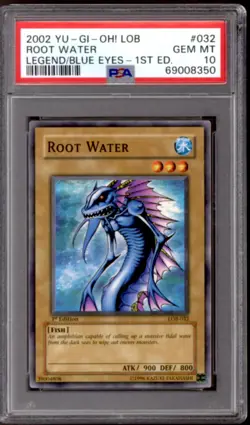 Yu-Gi-Oh Legend Blue Eyes 1st Edition Root Water LOB-032 PSA 10 GEM MINT YuGiOh - Image 1