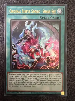 Yugioh Original Sinful Spoils - Snake-Eye AGOV-EN057 Ultra Rare 1st Edition NM - Image 1