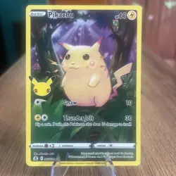 Pokemon Pikachu Celebrations Full Art Holo Card 005/025 Near Mint Condition - Image 1