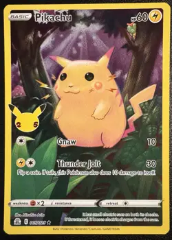 Pokemon Pikachu Celebrations Full Art Holo Card 005/025 Near Mint Condition - Image 1