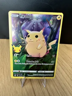 Pokemon Pikachu Celebrations Full Art Holo Card 005/025 Near Mint Condition - Image 1