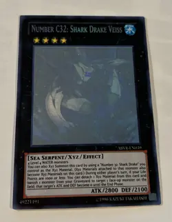 GHOST RARE Number C32: Shark Drake Veiss Yugioh ABYR-EN039 - LP - Image 1