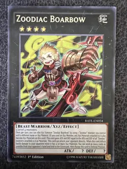 Yugioh Zoodiac Boarbow RATE-EN054 Rare 1st Edition Lightly Played - Image 1