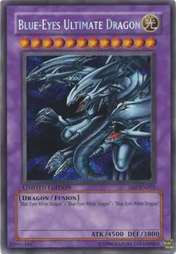 Yu-Gi-Oh Card - JMP-EN005 - BLUE EYES ULTIMATE DRAGON (secret rare holo) NM/Mint - Image 1