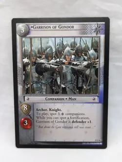 Garrison Of Gondor LOTR Card Game Siege Of Gondor Rare 8R36 - Image 1