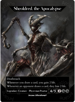 Sheoldred, the Apocalypse - Full Art Altered Art Custom Cards - Image 1