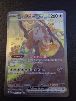 Pokemon TCG Bloodmoon Ursaluna EX Holo Card 216/167SV06: Twilight Masquerade - Image 1