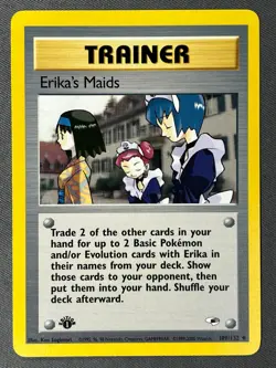 Erika's Maids 109/132 Trainer Card 1st Edition Gym Heroes Uncommon 2000 Pokemon - Image 1