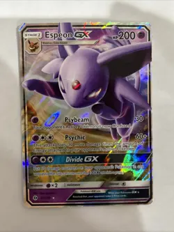 Near Mint Condition Espeon GX 61/149 SM Base Set Holo Rare Card - Image 1