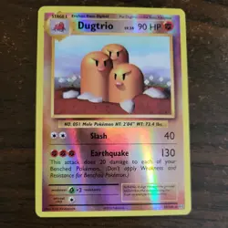 Dugtrio - 56/108 - Pokemon Evolutions XY Reverse Holo Rare Card NM - Image 1