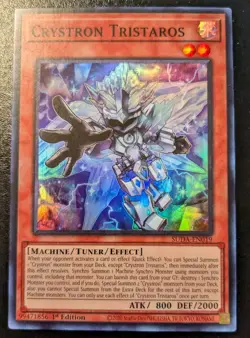Crystron Tristaros SUDA-EN019 1st Edition Super Rare Supreme Darkness Yu-Gi-Oh! - Image 1