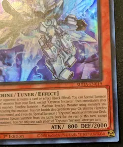 Crystron Tristaros SUDA-EN019 1st Edition Super Rare Supreme Darkness Yu-Gi-Oh! - Image 5