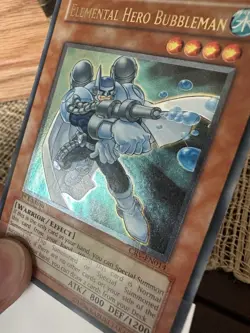 Yu-Gi-Oh! Elemental Hero Bubbleman CRV-EN014 Ultimate Rare 1st Edition - Image 4