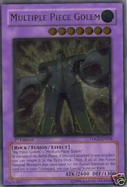 Yugioh! LP Multiple Piece Golem - TDGS-EN038 - Ultimate Rare - Unlimited Edition - Image 1