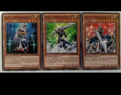 Yugioh Silent Swordsman LV3 LV5 LV7 Common Set DPRP-EN016 017 018 1ST EDITION - Image 1