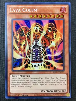 Yu-Gi-Oh TCG #RA01-EN001 Lava Golem 1st Edition Secret Rare NM - Image 1