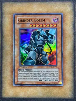 Yugioh Grinder Golem DP07-EN009 Super Rare 1st Ed LP - Image 1