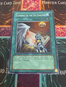 Yu-Gi-Oh! Cunning of the Six Samurai GLAS-EN061 Super Rare 1st Edition Near Mint - Image 1