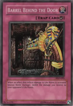 Yugioh Barrel Behind the Door PGD-095 Super Rare MP - Image 1