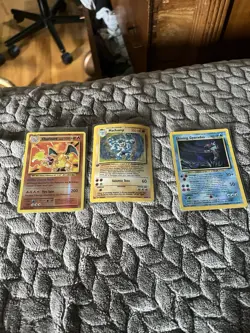 Vintage Pokemon Card Lot - Charizard, 1st Edition Machamp, Shining Gyarados” - Image 1