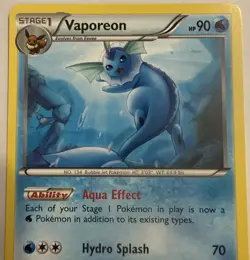Vaporeon 22/98 Ancient Origins Pokemon Card 2015 NM/Mint Free Shipping - Image 2