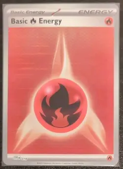 Fire Energy Scarlet and Violet Black Bolt White Flare Holo Pokemon TCG Card - Image 3