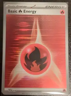 Fire Energy Scarlet and Violet Black Bolt White Flare Holo Pokemon TCG Card - Image 1