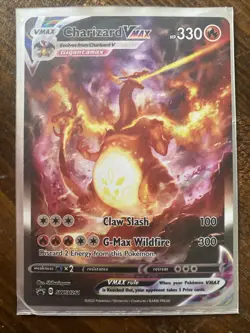 Pokemon Charizard Vmax, Mint Condition, Limited Edition Card Sleeve Included - Image 1