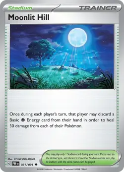 Moonlit Hill 081/091 | Trainer Stadium | Paldean Fates Pokemon Card - Image 1