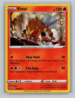 Entei 020/163 Holo Rare SWSH05: Battle Styles Pokemon Card LP - Image 1