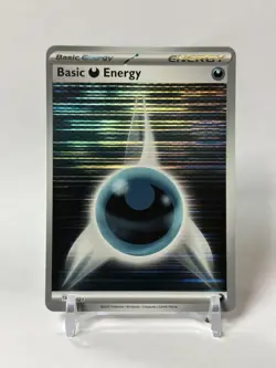 2025 Pokemon TCG Basic Darkness Energy 023 Black Bolt White Flare Holo Card NM+ - Image 1