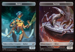 1x Robot (10) // Sliver (1) Token MTG Edge of Eternities NM Magic Regular - Image 1