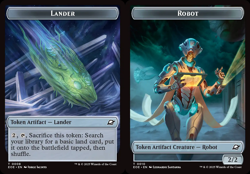 1x Lander (8) // Robot (10) Token - Foil MTG Edge of Eternities NM Magic Foil - Image 1