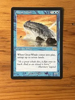 MTG - Magic the Gathering - Great Whale - Urza's Saga - Pro Tour Stamped - Image 1