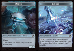 4x Drone (3) // Lander (5) Token MTG Edge of Eternities NM Magic Regular - Image 1