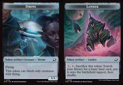 4x Drone (3) // Lander (6) Token MTG Edge of Eternities NM Magic Regular - Image 1