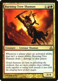 2x Burning-Tree Shaman Guildpact LP MTG - Image 1