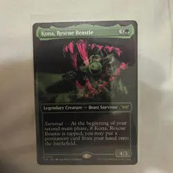 MTG Kona Rescue Beastie x1- Borderless-Duskmourn: House of Horror- DSK NM - Image 1