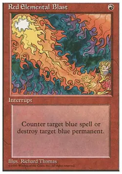 MTG English Red Elemental Blast NM Normal 4th Edition - Image 1