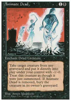 MTG English Animate Dead NM Normal 4th Edition - Image 1