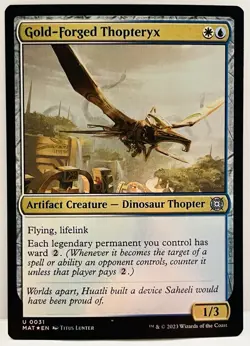 Gold-Forged Thopteryx -#31-MTG- March of the Machine: The Aftermath-FOIL-NM - Image 1