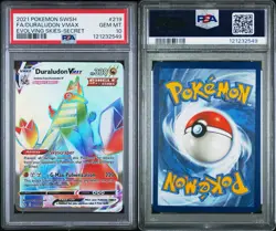 2021 POKEMON SWORD & SHIELD EVOLVING SKIES SECRET FULL ART/DURALUDON VMAX PSA 10 - Image 3