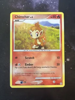 Chimchar - 76/130 - Common LP, English Pokemon Diamond and Pearl - Image 1