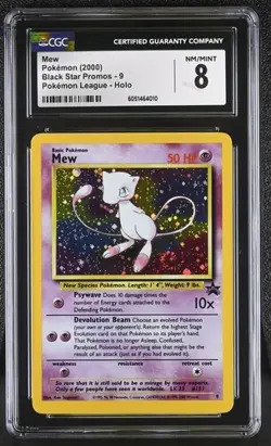 🌀 SWRIL 🌀 CGC 8 MEW 9 HOLO BLACK STAR PROMOS POKEMON LEAGUE NM MINT🌀 SWRIL 🌀 - Image 1