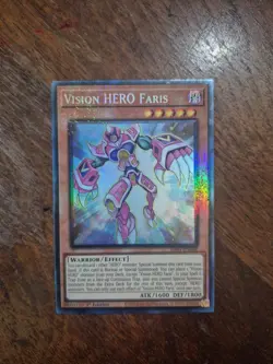 Vision HERO Faris RA01-EN004 Prismatic Collector's Rare Yugioh! Holo Foil Nice! - Image 1