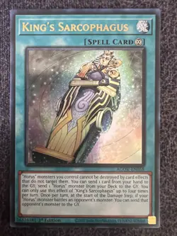 Yugioh King's Sarcophagus AGOV-EN058 Ultra Rare 1st Edition NM - Image 1