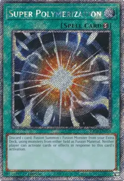 Yugioh! Super Polymerization - RA03-EN053 - Platinum Secret Rare - 1st Edition N - Image 1
